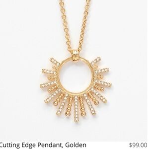 Golden Sunburst CUTING EDGE by Touchstone Crystal a Swarovski exclusive necklace